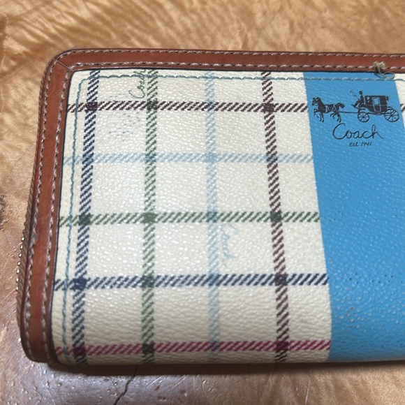 Coach Plaid tattersall heritage Wallet exc! - Picture 4 of 6